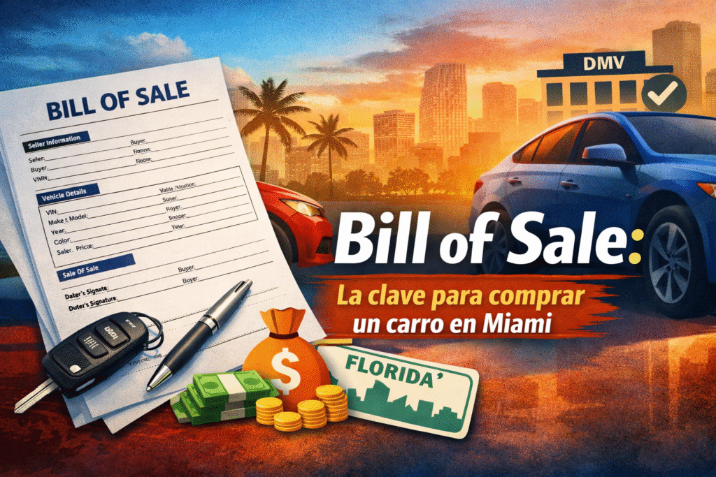 Bill of sale: el documento que protege tu compra de carro en Miami