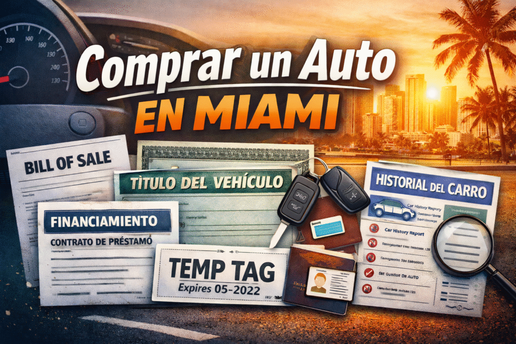 Comprar un auto en Miami: los papeles que sí importan