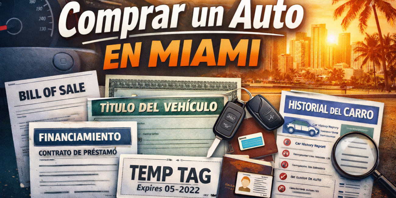 Comprar un auto en Miami: los papeles que sí importan