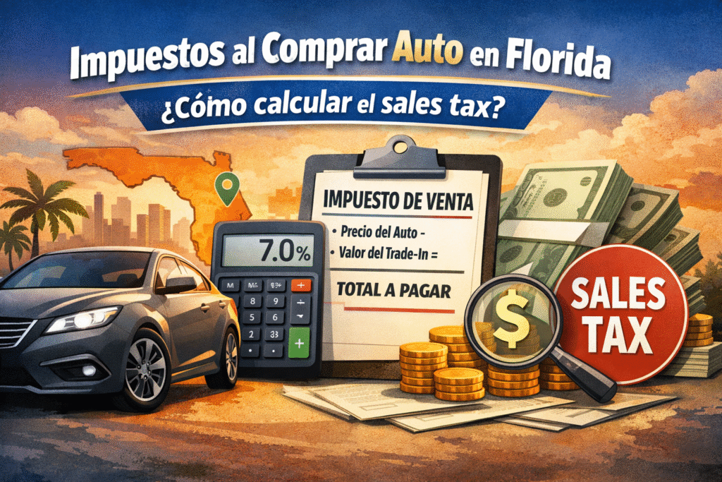 Impuestos al comprar auto en Florida: cómo calcular el sales tax correctamente