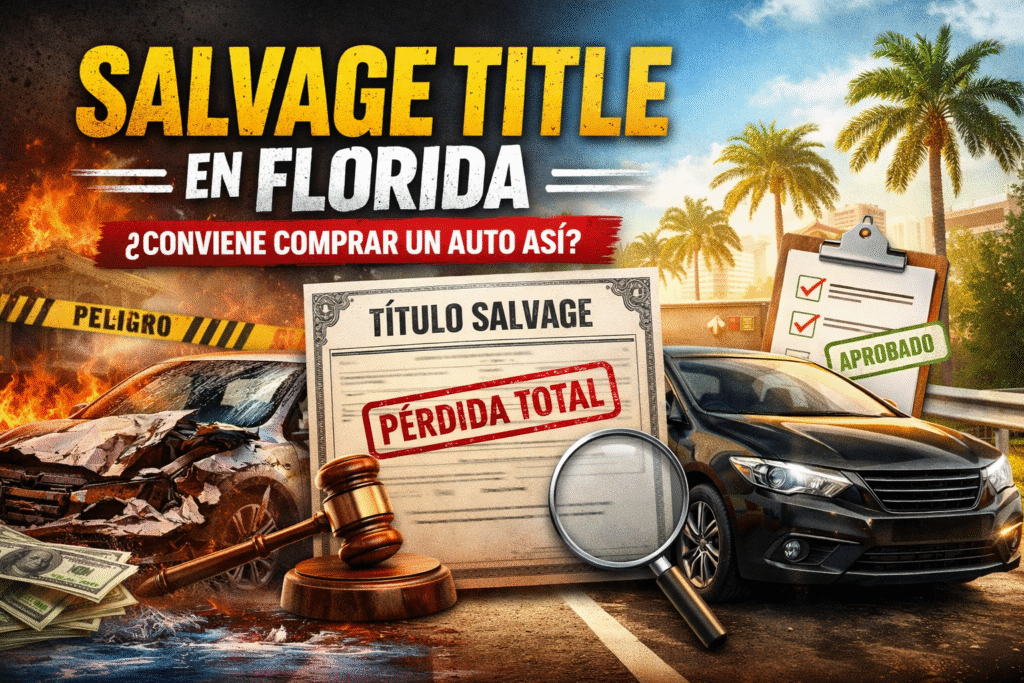 Salvage title en Florida: el detalle que puede cambiar por completo la compra de un auto