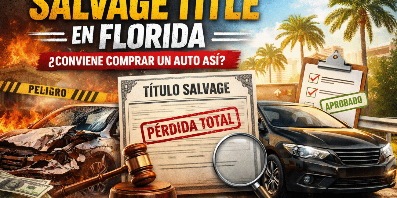 Salvage title en Florida: el detalle que puede cambiar por completo la compra de un auto