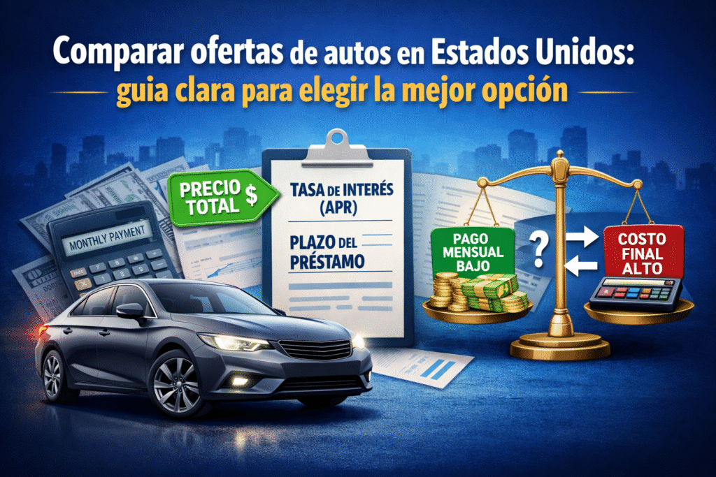Comparar ofertas de autos en Estados Unidos: guía clara para elegir la mejor opción