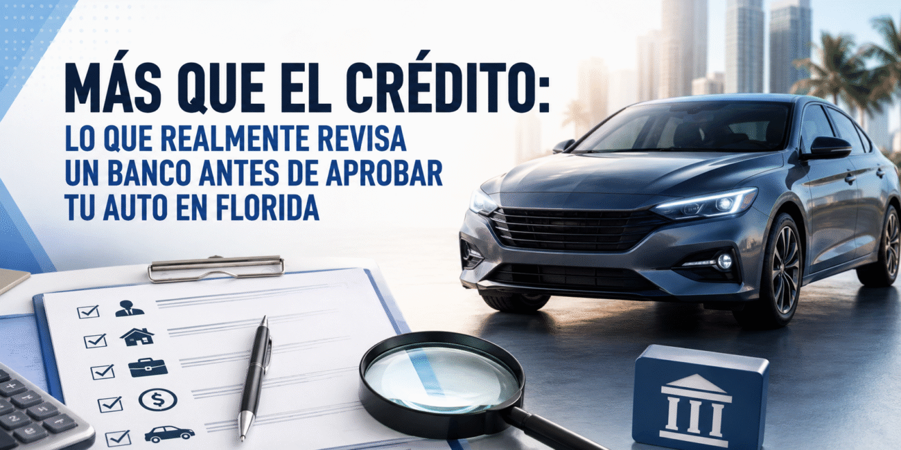 Más que el crédito: lo que realmente revisa un banco antes de aprobar tu auto en Florida