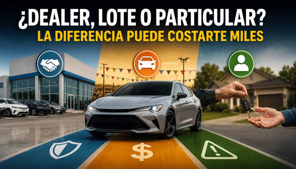 ¿Dealer, lote o particular? La diferencia puede costarte miles